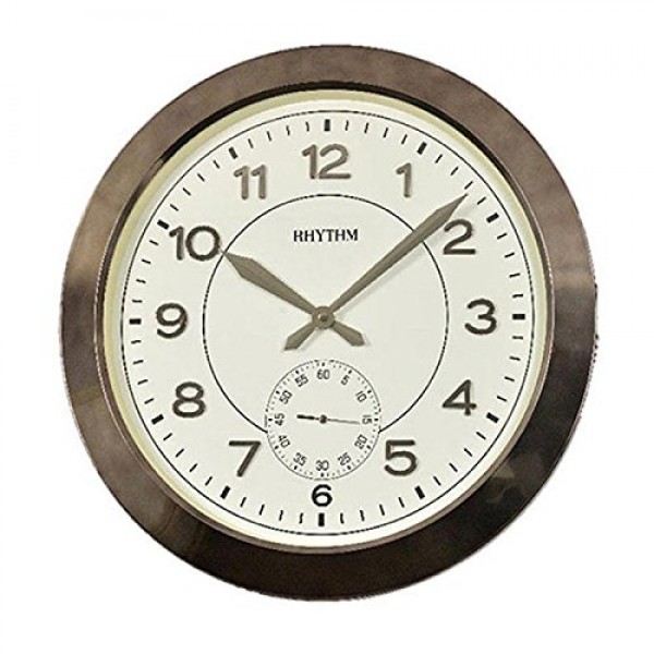 Rhythm Value Added Wall Clock Sub-Second Hand,Jumbo Wall Clock,3D Numerals